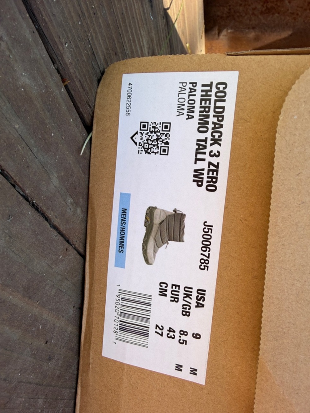 Merrell Coldpack 3 Zero Thermo Tall WP Men's Boots in Taupe/Olive